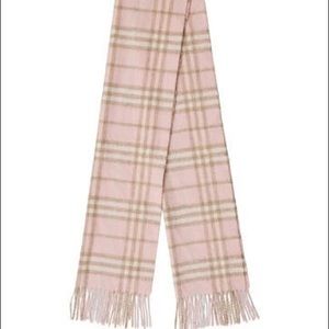 EUC Cashmere Burberry House Check Scarf - Pink